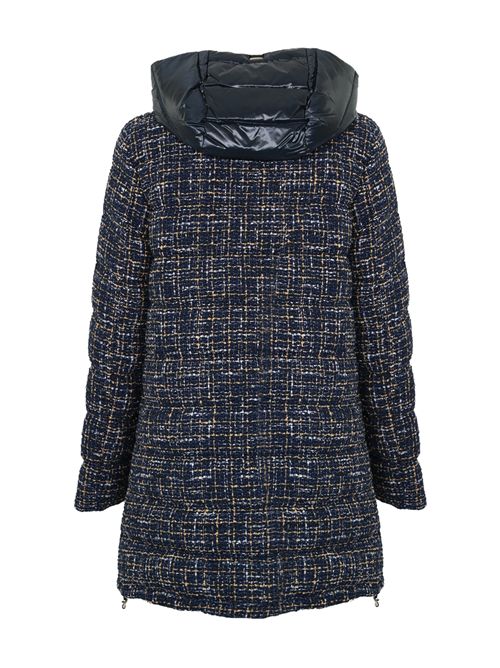 Parka 3/4 in tweed e nylon ultralight Blu/Cammello Herno | PI002136D 127539221
